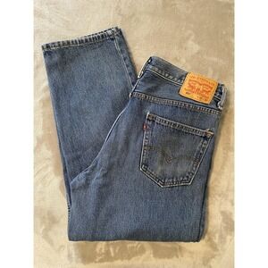 Levis 550 Jeans Men 36x32 Blue Relaxed Tapered Fit Denim Classic Grunge Workwear